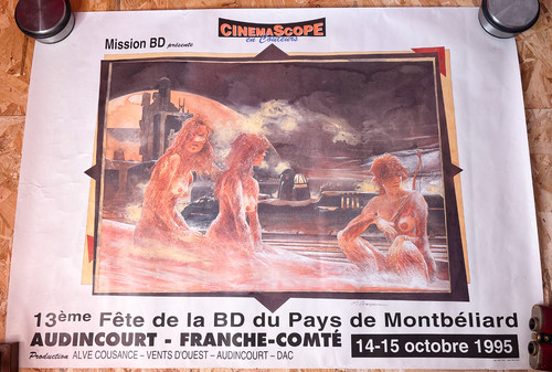 Affiche vintage 13ème fête - affiche,
