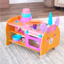 Cuisine Kidkraft Kitchenette licorne en bois, cuisine en bois, 21 accessoires in