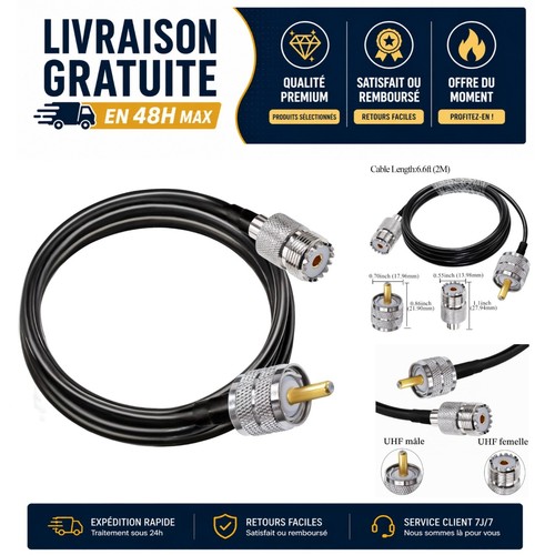 Câble coaxial rg58 uhf - câble,