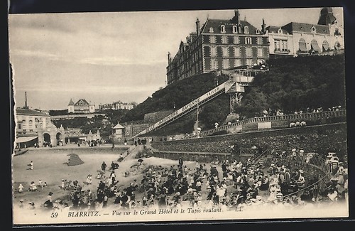 Cpa biarritz vue sur grand - sur,