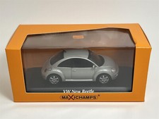 VW NEW BEETLE TAPER 9C KEVER 1998 SILVER MAXICHAMPS 940058000 1:43 COCCINELLE