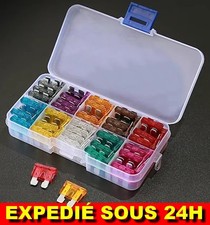 50 Fusibles Voiture Lame Moyen Assortiment 3A 40A Kit Rechange Auto Camion Moto