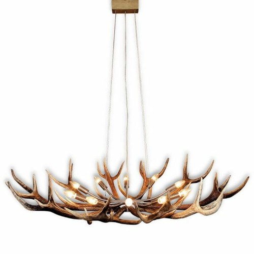 Lustre avec vrai bois - de, cerf