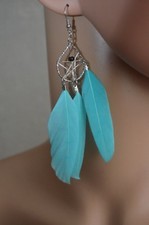 boucles d'oreille plume ,bijoux fantaisie,mode ,accessoire