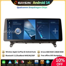 12.3" Qualcomm 128GB Android 14 Autoradio GPS CarPlay pour BMW X3 F25 X4 F26 NBT
