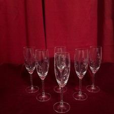 6 flûtes à Champagne cristal