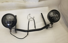 Genuine Black Harley Softail Passing Lamp Bracket w LED lights