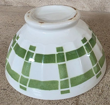 Ancien grand Bol vert et blanc