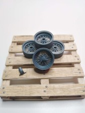 1/24 1/18 Model Car Wheels Lot of 4 (Ferrari 250 GTO Borrani)