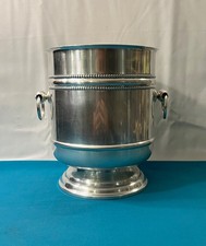 CHRISTOFLE champagne bucket model PEARLS SILVER METAL 23 cm ice cube table
