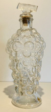 Antique Liquor, Alcohol, Digestive Carafe - Vintage - Glass Grape Cluster