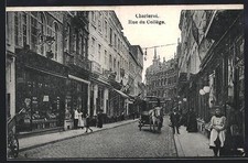 CPA Charleroi, Rue du Collège, vue de la rue 