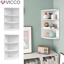 Étagère d'angle étagère d'angle étagère de salle de bain Ecki 0.5 blanc Vicco