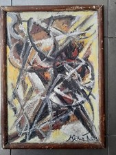 Abstract painting signed dated to identify lyrical abstraction