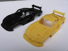 2 Carrera Servo 160 Porsche 935 Repro Carrosserie Noir + Jaune Testshot NEU