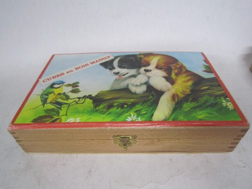 Boite jeu cubes - de, bois