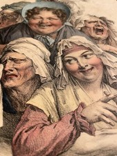 Louis Boilly - LE GRIMACES Le smorfie 1823, la famous satirical lithograph