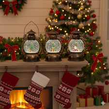 Lanterne de Noël LED Décoration Fêtes de Noël Décoration intérieur Extérieur