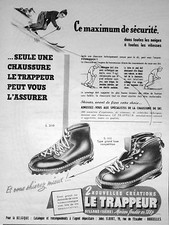 1953 PRESS AD SHOES LE TRAPPEUR GRAND LUXE - ADVERTISING