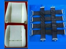 COMPLETE SEAT + BACKREST + BELT KIT 6 PCS FOR FIAT PANDA 1987/2003