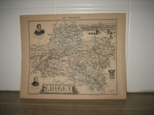 Ancienne gravure carte - gravure, du