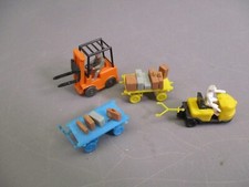 LQ1684 Train Ho 1/87 1:87 Lot de chariots de gare, fenwick, transpalette