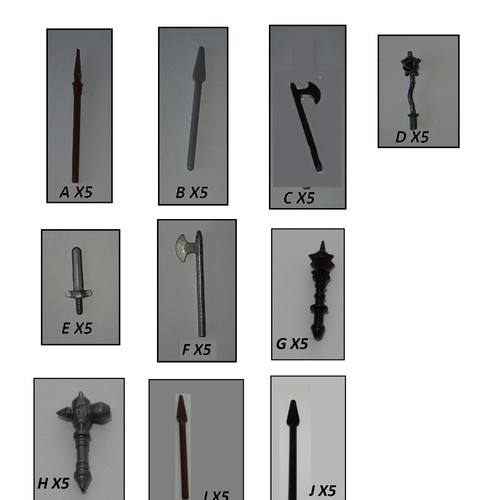Arme minifigurine lot 5 - minifigurine,
