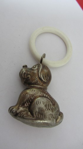 Hochet ancien en métal - ancien, ,