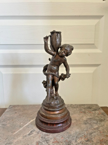 Ancien sculpture régule fille - sculpture,