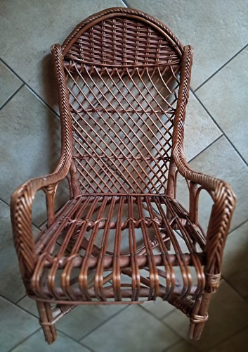 Fauteuil rotin rosier - fauteuil,