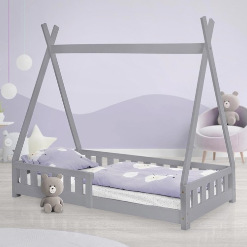 Lit enfant tipi gris avec - lit, d'enfant