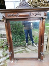 Miroir de cheminée en bois -