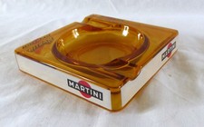 Cendrier Martini Verre Ambré