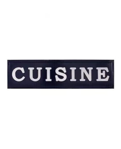 Enseigne métallique cuisine