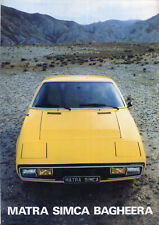 Matra Simca Bagheera French language reproduction full colour sales brochure