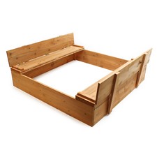 Bac à sable avec couvercle rabattable Bac à sable avec banc Bois