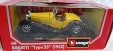 Bburago Bugatti Type 55 1932 Yellow Scale 1:24 with Box
