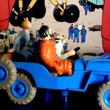 1/43rd Atlas Car Tintin Jeep Willis Moon Lens Comic 1946 Metal