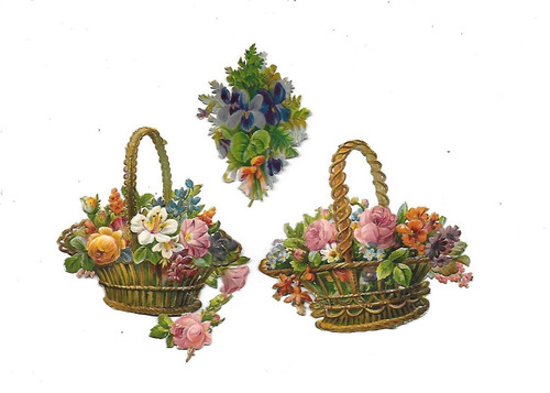 Anciens chromos fleurs - anciens,