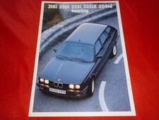 1989 BMW 3 Series E30 Touring 318i 320i 325i 325iX 324td Brochure Brochure Depliant