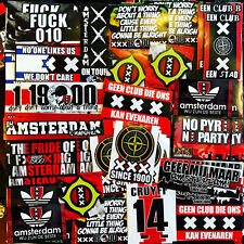 100 x Ajax Amsterdam Stickers inspired by Ultra Kleber Badge Flag Scarf Cruyff
