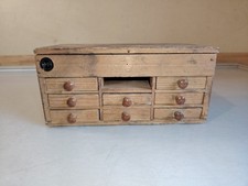 Petit meuble de métier à tiroirs ancien en bois , horloger Manufrance