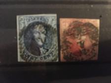 belgique 1861 cob 11 et 12 oblitéré
