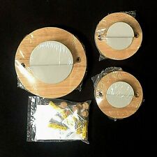 SET 3 PORTES-MANTEAUX PATERE  Ethnicraft universo positivo GRIS CLAIR ARGENT