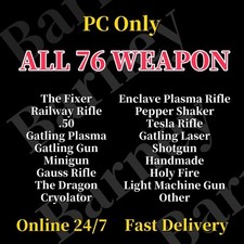 PC Fallout 76 All Weapon Pepper Shake/Elder's Mark/The Dragon/Gatling Plasma