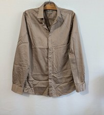 Chemise marron satin de coton