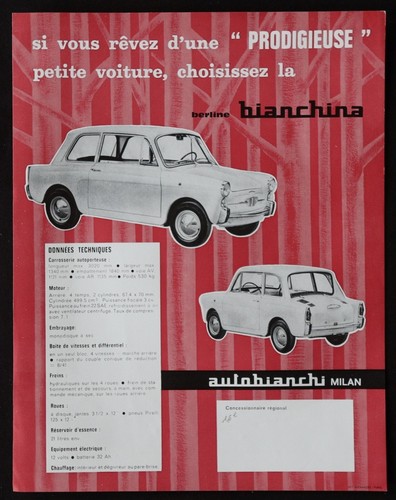 Catalogue dépliant automobile