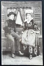 BRITAIN QUIMPERLÉ FRONT BED CLOSED SUIT BRETON OLD POSTCARD PHOTO