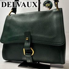 Delvaux Green Leather One-Shoulder Bag Luxury Designer Crossbody Purse Belgium