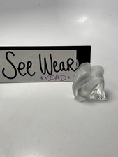 CHIP Lalique Crystal Nu Assis/Nabhi Nude Yoga Pose Head Knees Frosted Figurine